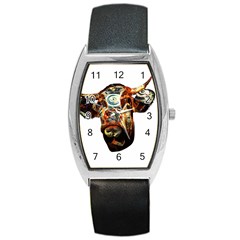 Artistic Cow Barrel Style Metal Watch by Valentinaart