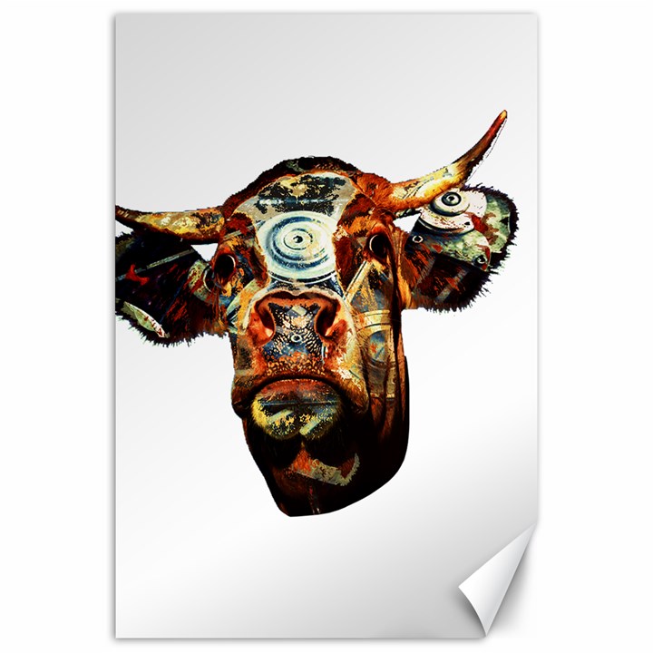 Artistic Cow Canvas 20  x 30  