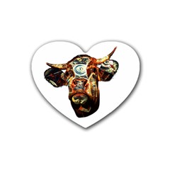 Artistic Cow Heart Coaster (4 Pack)  by Valentinaart