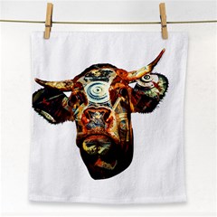 Artistic Cow Face Towel by Valentinaart