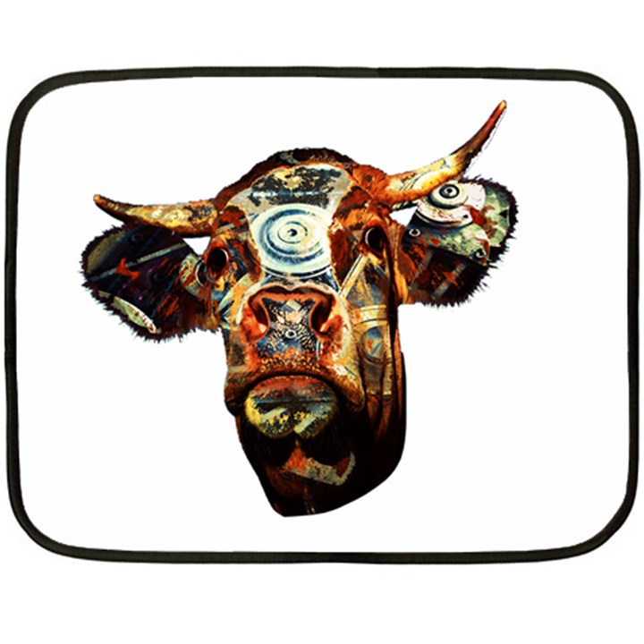 Artistic Cow Double Sided Fleece Blanket (Mini) 