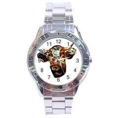 Artistic Cow Stainless Steel Analogue Watch by Valentinaart