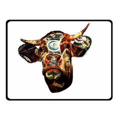 Artistic Cow Double Sided Fleece Blanket (small)  by Valentinaart