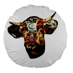 Artistic Cow Large 18  Premium Flano Round Cushions