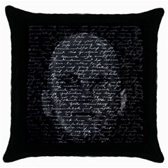 Silent Throw Pillow Case (black) by Valentinaart