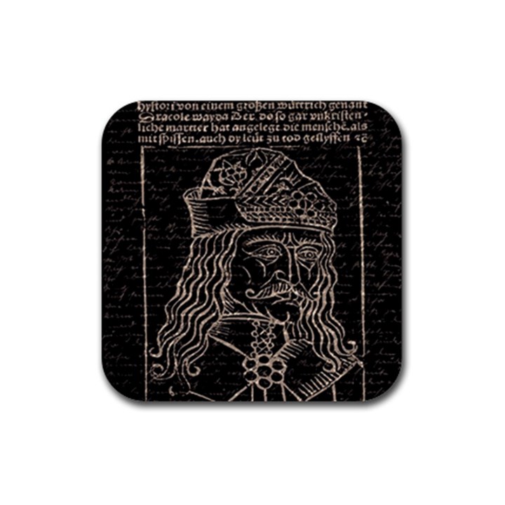 Count Vlad Dracula Rubber Coaster (Square) 