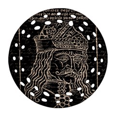 Count Vlad Dracula Round Filigree Ornament (Two Sides)