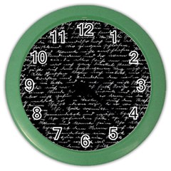 Handwriting  Color Wall Clocks by Valentinaart