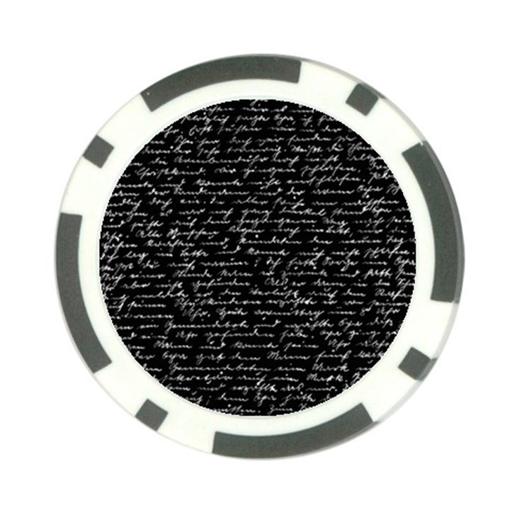 Handwriting  Poker Chip Card Guard (10 pack)