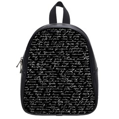 Handwriting  School Bags (small)  by Valentinaart