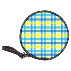 Gingham Plaid Yellow Aqua Blue Classic 20-cd Wallets by Simbadda