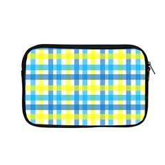 Gingham Plaid Yellow Aqua Blue Apple Macbook Pro 13  Zipper Case by Simbadda