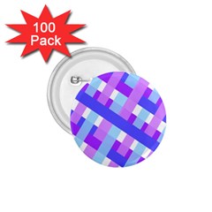 Geometric Plaid Gingham Diagonal 1 75  Buttons (100 Pack) 