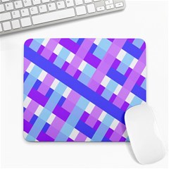 Geometric Plaid Gingham Diagonal Large Mousepads