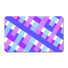 Geometric Plaid Gingham Diagonal Magnet (rectangular)