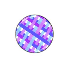 Geometric Plaid Gingham Diagonal Hat Clip Ball Marker (10 Pack) by Simbadda