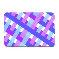 Geometric Plaid Gingham Diagonal Plate Mats by Simbadda