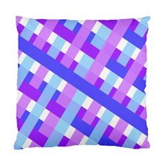 Geometric Plaid Gingham Diagonal Standard Cushion Case (two Sides)