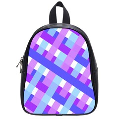 Geometric Plaid Gingham Diagonal School Bags (small) 