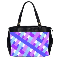 Geometric Plaid Gingham Diagonal Office Handbags (2 Sides)  by Simbadda