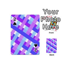 Geometric Plaid Gingham Diagonal Playing Cards 54 (mini) 