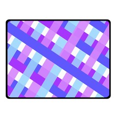 Geometric Plaid Gingham Diagonal Double Sided Fleece Blanket (small) 