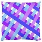 Geometric Plaid Gingham Diagonal Large Flano Cushion Case (One Side) Front