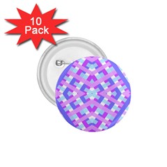 Geometric Gingham Merged Retro Pattern 1 75  Buttons (10 Pack) by Simbadda