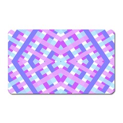 Geometric Gingham Merged Retro Pattern Magnet (rectangular) by Simbadda