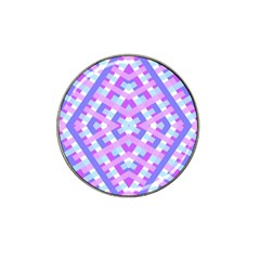 Geometric Gingham Merged Retro Pattern Hat Clip Ball Marker by Simbadda