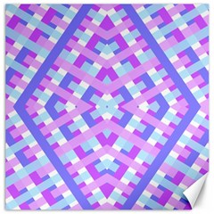 Geometric Gingham Merged Retro Pattern Canvas 20  X 20  