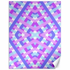 Geometric Gingham Merged Retro Pattern Canvas 18  X 24  