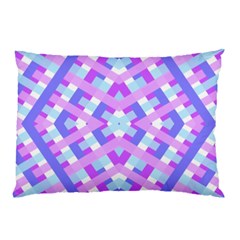 Geometric Gingham Merged Retro Pattern Pillow Case