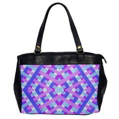 Geometric Gingham Merged Retro Pattern Office Handbags