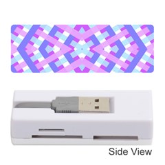 Geometric Gingham Merged Retro Pattern Memory Card Reader (stick) 