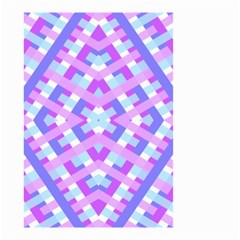 Geometric Gingham Merged Retro Pattern Small Garden Flag (two Sides) by Simbadda