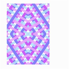 Geometric Gingham Merged Retro Pattern Large Garden Flag (two Sides)