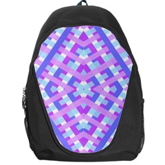 Geometric Gingham Merged Retro Pattern Backpack Bag by Simbadda