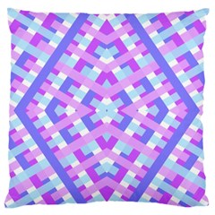 Geometric Gingham Merged Retro Pattern Standard Flano Cushion Case (one Side) by Simbadda