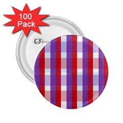 Gingham Pattern Checkered Violet 2 25  Buttons (100 Pack) 