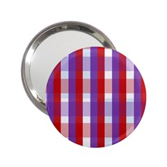 Gingham Pattern Checkered Violet 2 25  Handbag Mirrors by Simbadda