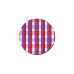 Gingham Pattern Checkered Violet Golf Ball Marker