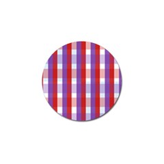 Gingham Pattern Checkered Violet Golf Ball Marker (10 Pack)