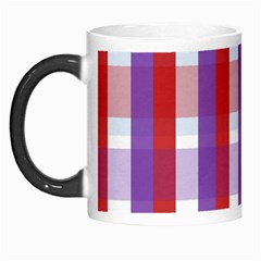 Gingham Pattern Checkered Violet Morph Mugs by Simbadda