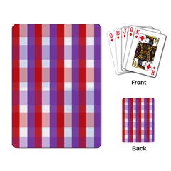 Gingham Pattern Checkered Violet Playing Card by Simbadda