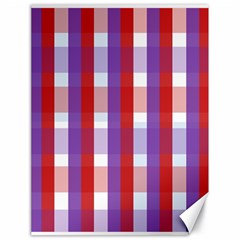 Gingham Pattern Checkered Violet Canvas 18  X 24   by Simbadda