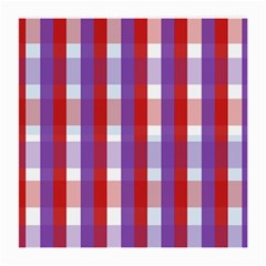 Gingham Pattern Checkered Violet Medium Glasses Cloth by Simbadda