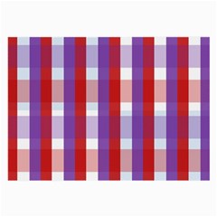 Gingham Pattern Checkered Violet Large Glasses Cloth