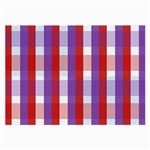 Gingham Pattern Checkered Violet Large Glasses Cloth Front