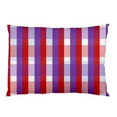 Gingham Pattern Checkered Violet Pillow Case